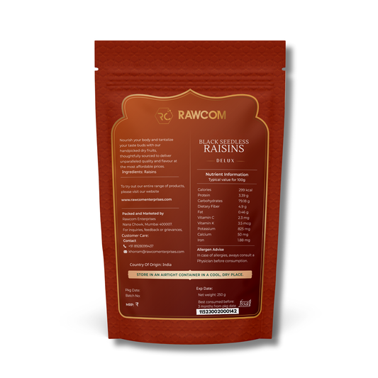 Afghani Seedless Raisins Black