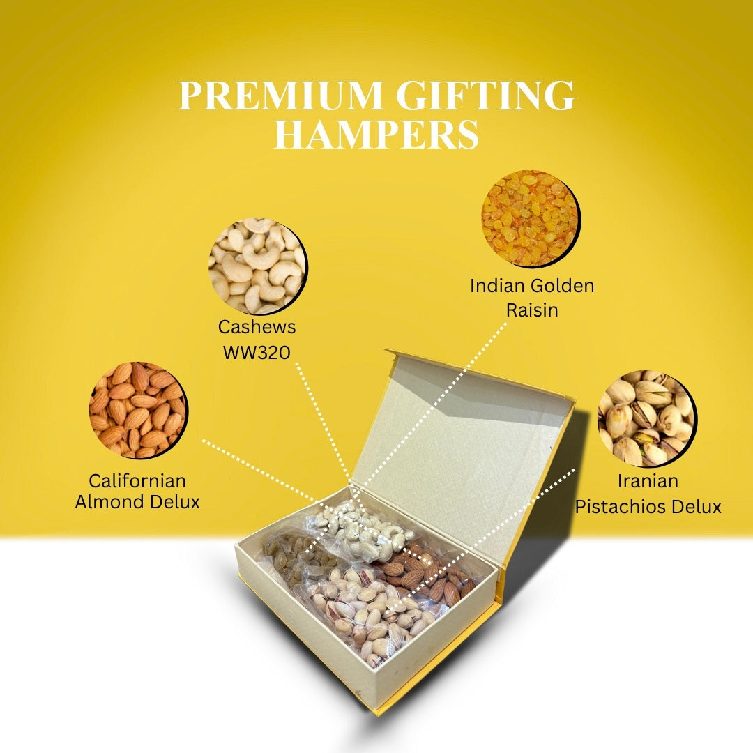 Yellow Box Dry Fruit Hamper 300gm