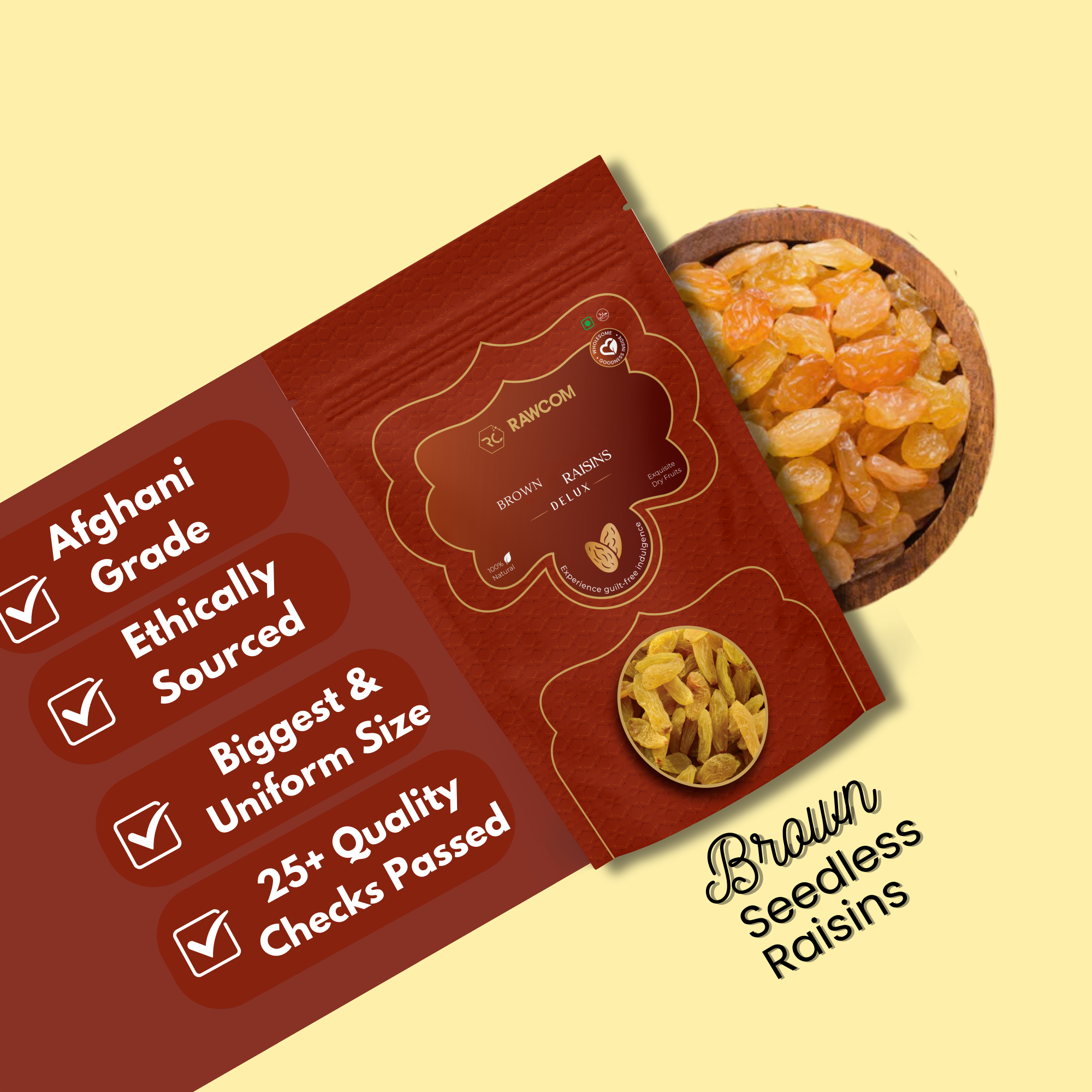 Afghani Seedless Raisins Brown